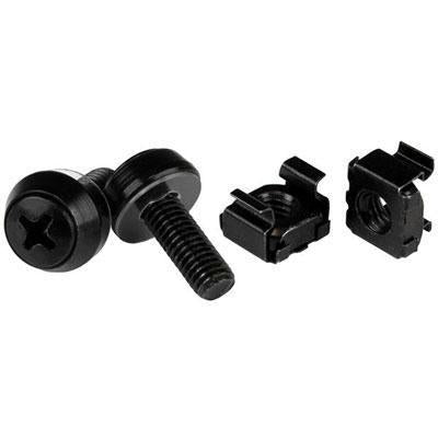 Startech M6 Screws & Cage Nuts - 50 Pack, Black