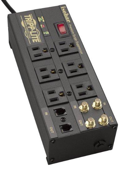 Tripp Lite Isobar 6-outlet Surge Protector, 6 Ft. Cord With Right-angle Plug, 3330 Joules,