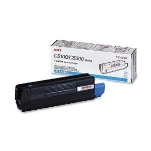 Okidata Toner Cartridge - Cyan - 5000 Pages - C5100n/5200n/5200ne/5300ne/5300nccs/5400/5