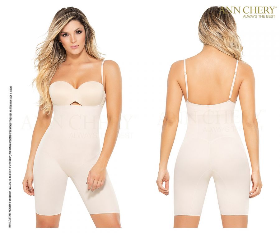 Mid-Thing Strapless Control Bodysuit