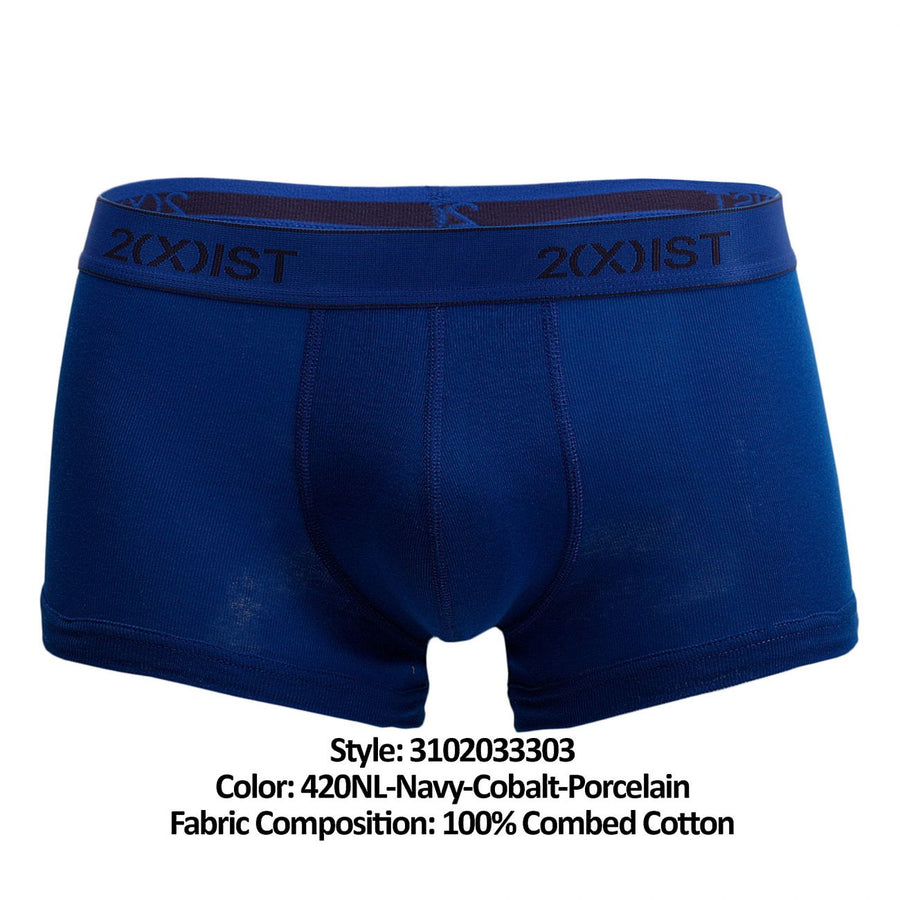 Cotton 3PK No-Show Trunks