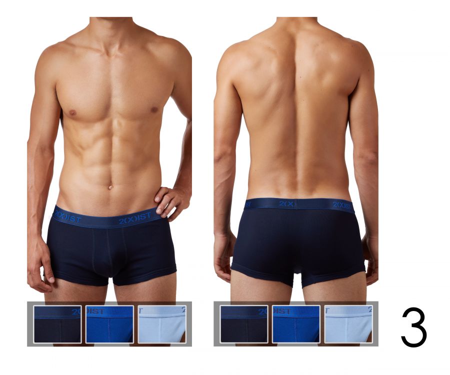 Cotton 3PK No-Show Trunks