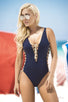 Lace-Up One Piece Swimsuit