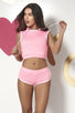 Two Piece Pajama Set.Top with Detachable Hoodie and Shorts