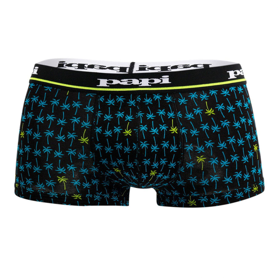 3PK Palm Print and Solid Brazilian Trunks