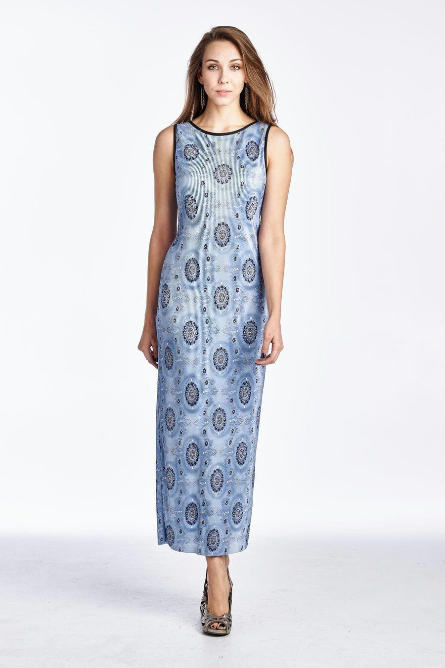 Women's Woven Printed Medallion Maxi Dress