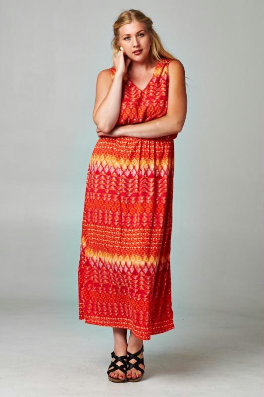 Women's Plus Size Blouson Maxi Dress