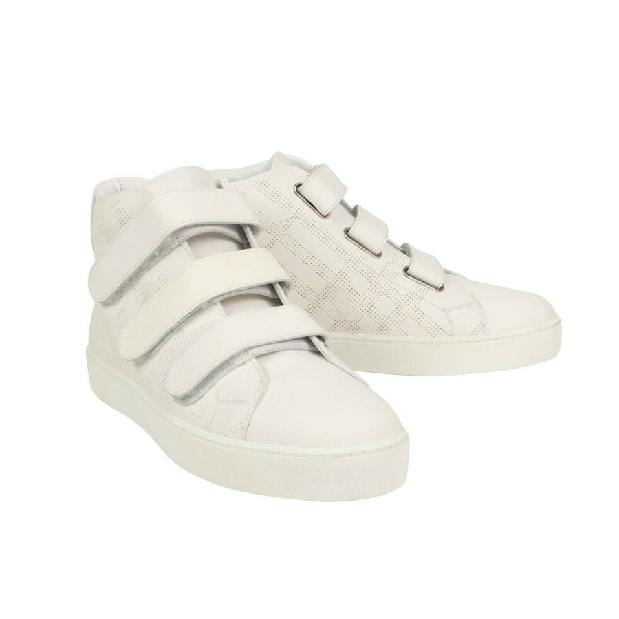 Sturrock Perforated High-Top Sneakers - White