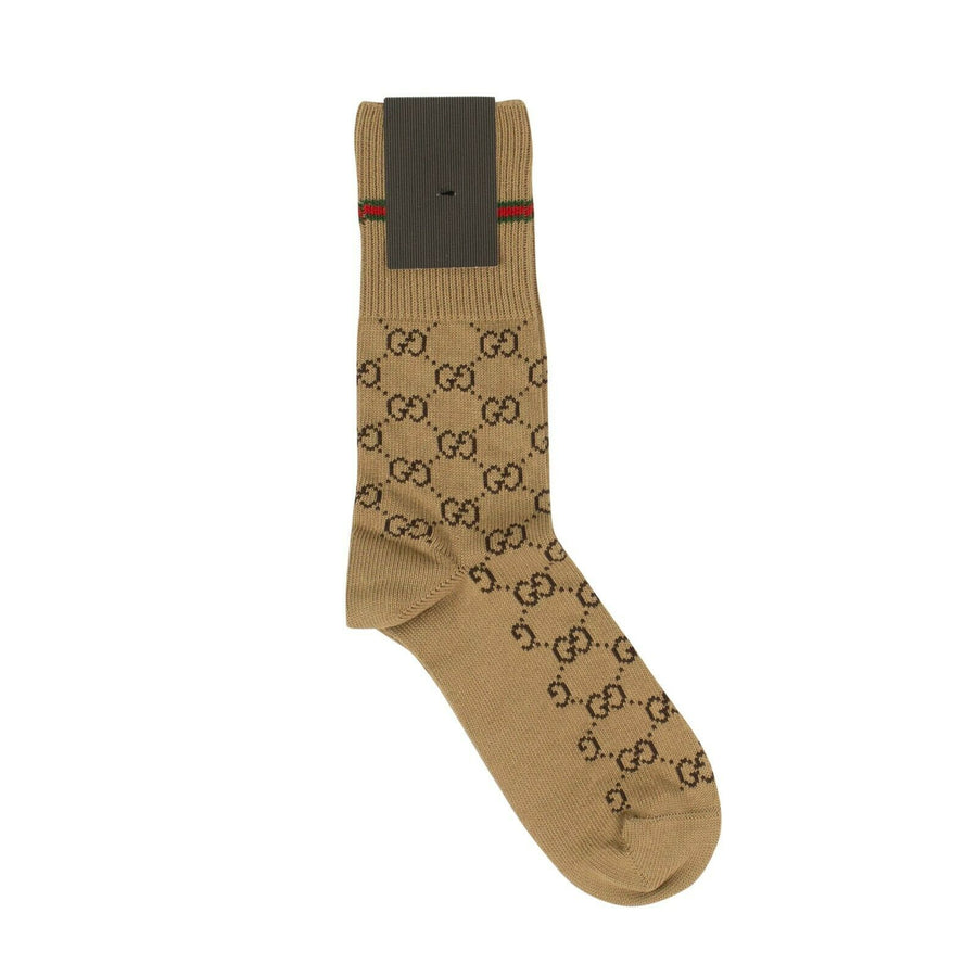 GG Cotton With Web Socks - Camel