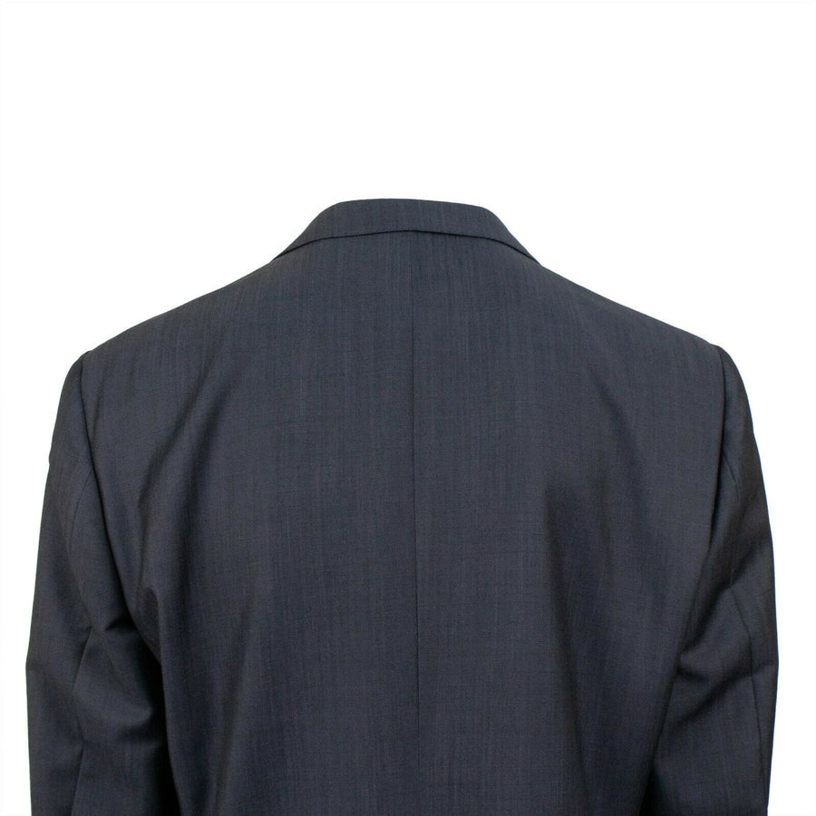 Wool Blend Two Button Suit - Blue