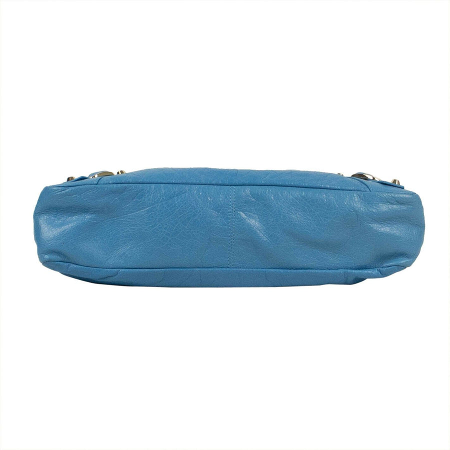 Leather Town Shoulder Bag - Blue