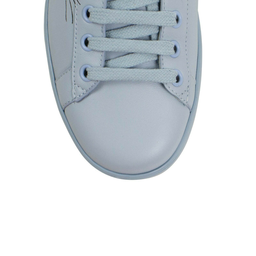 Men's Leather Panther Ace Lace Up Sneakers - Light Blue