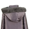 Short Fur Trim Hood Down Filled Coat - Gray