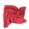 Cashmere Floral Lace Detail Scarf - Pink