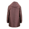 Polyester Blend Single Breasted Over Coat - Purple