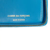 Leather Cardholder Zip Around Wallet - Blue