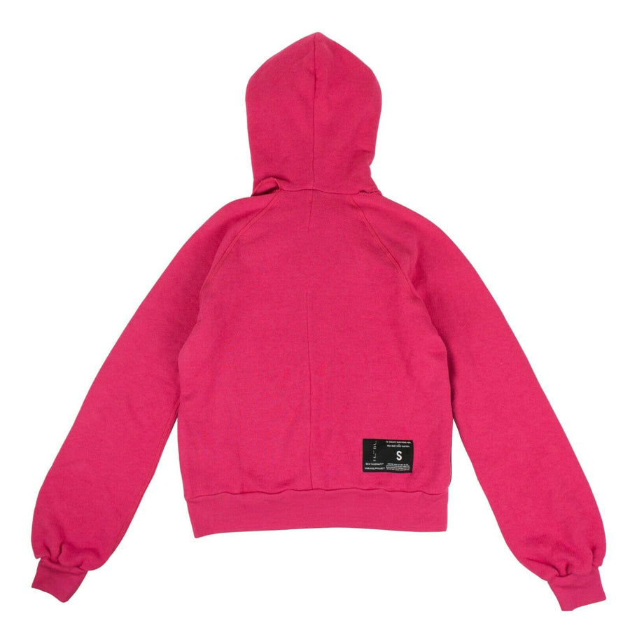 Cotton Cut Out Shoulder Hooded Sweatshirt - Pink