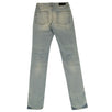 Denim Skinny Bruise Repaired Jeans - Light Blue