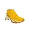 High Tech Jacquard Mid-Top Sneakers - Yellow