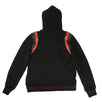 Cotton Loose Fit Varsity Hoodie Sweatshirt - Black