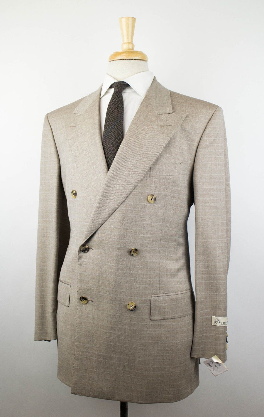 Super 150's Wool Double Breasted Suit - Brown