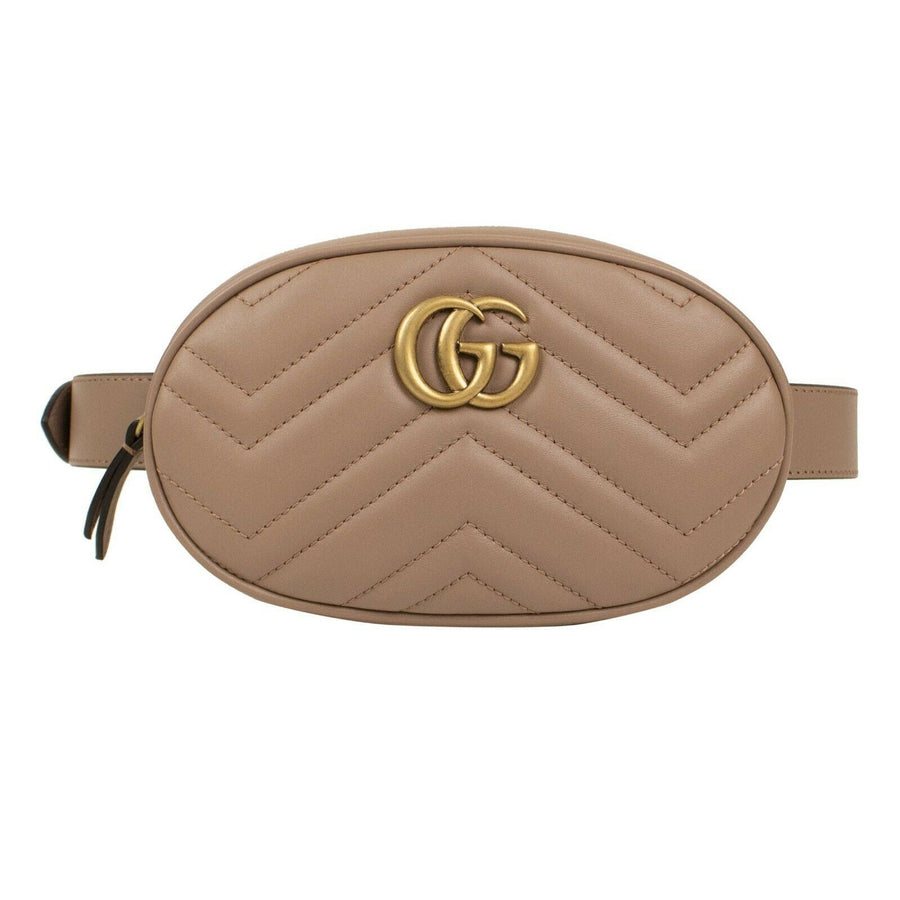 Quilted Leather GG Marmont Matelassé Belt Bag - Dusty Pink