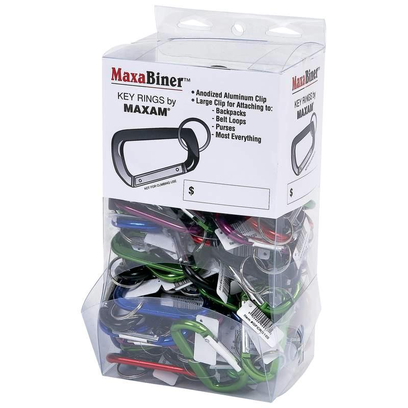 Maxam¬Æ 100pc Maxabiner Clips in Countertop Display