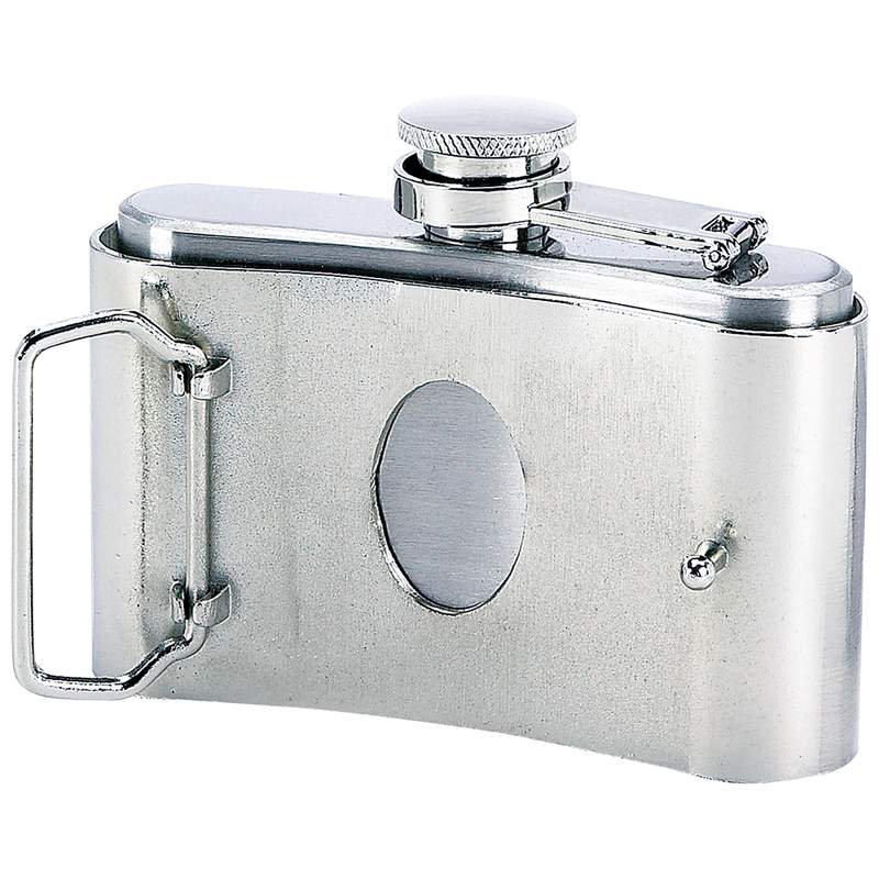 Maxam¬Æ 3oz Stainless Steel Belt Buckle Flask