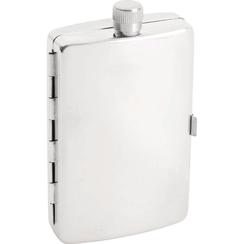 Maxam¬Æ 2.5oz Stainless Steel Flask with Cigarette Holder 