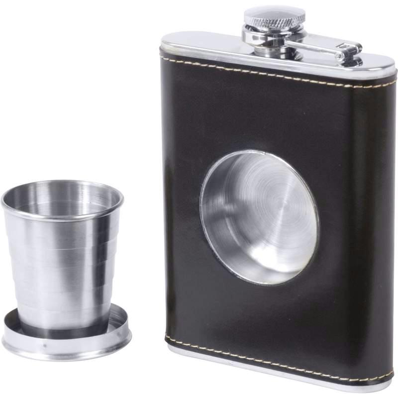 Maxam¬Æ 6.8oz Stainless Steel Flask with Built-In Cup