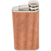 Maxam¬Æ 9oz Wide Mount Stainless Steel Flask w/Sapele Wood Wrap