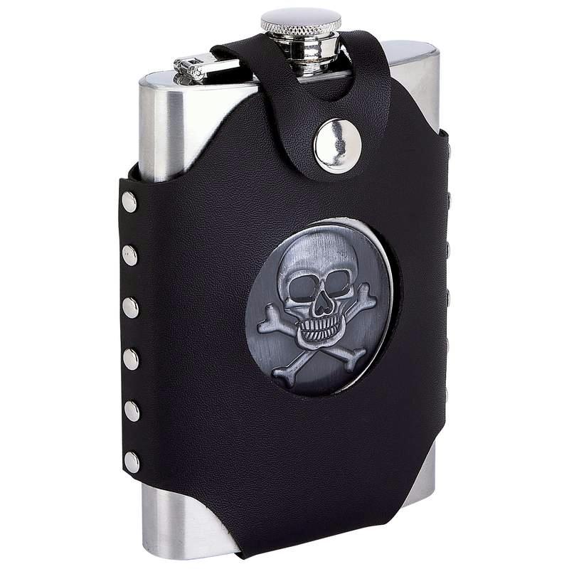 Maxam¬Æ 8oz Stainless Steel Flask with Sheath