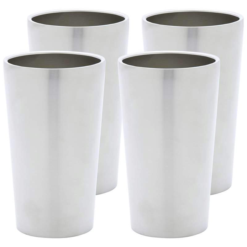 Maxam¬Æ Stainless Steel 4pc Double Wall 13oz Tumbler Set