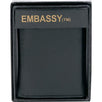 Embassy Men's Solid Genuine Leather Tri-Fold Wallet