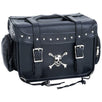 Diamond Plate Motorcycle Trunk/Cooler Bag with Skull Medallion