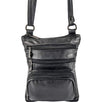 Casual Outfitters Black Ladies Solid Leather Small Shoulder Bag