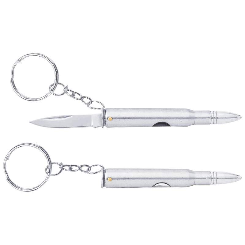 Maxam¬Æ 25pc Silver Bullet Keychain Knives in Countertop Display