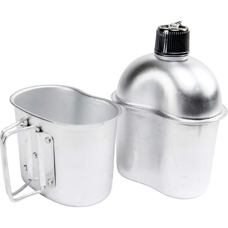 Maxam¬Æ 32oz Aluminum Canteen with Cover and Cup