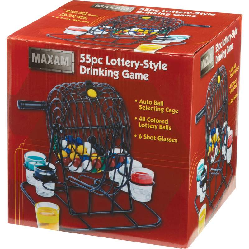 Maxam 55pc Lottery-Style Drinking Game