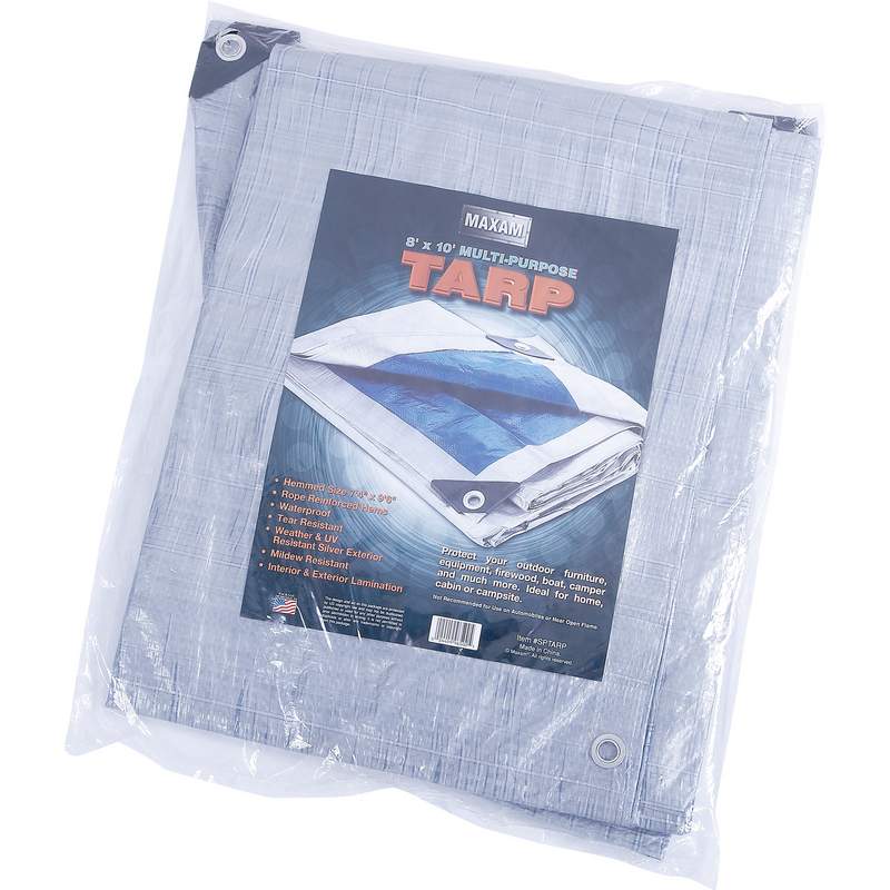 Maxam 8' x 10' All-Purpose Tarp (Hemmed Size 74 x 96)