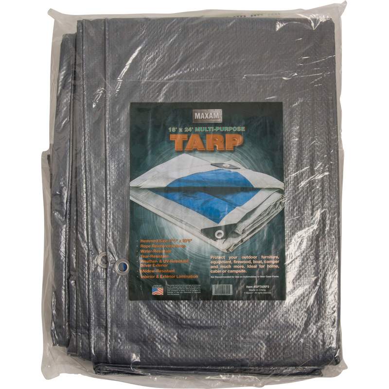 Maxam 18' x 24' All-Purpose Tarp (Hemmed Size 17'3