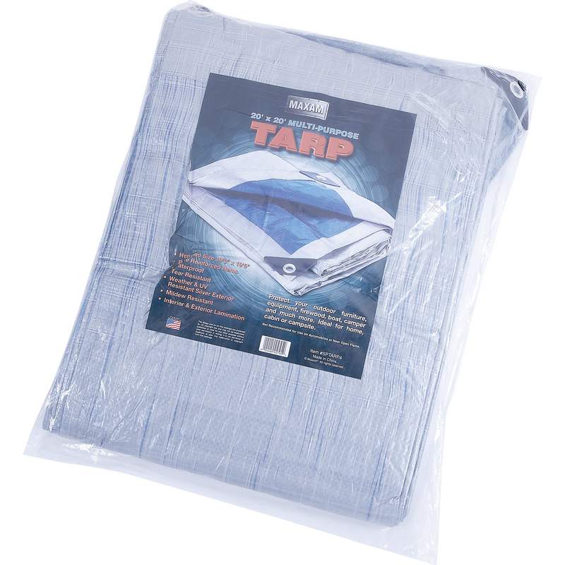 Maxam 20' x 20' All-Purpose Tarp (Hemmed Size 19'3