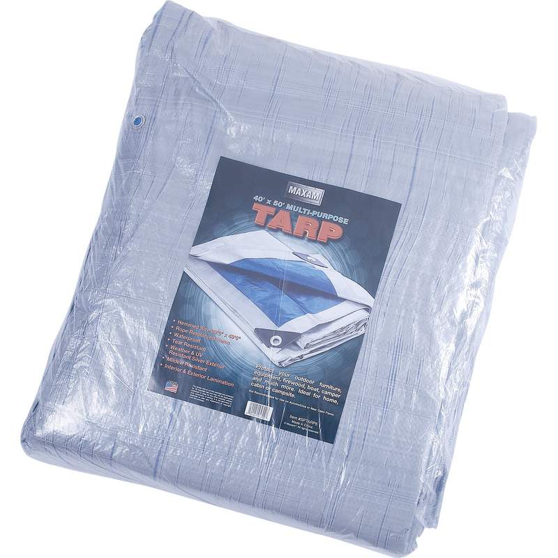 Maxam 40' x 50' All-Purpose Tarp (Hemmed size 38'6