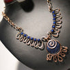 Handmade Antiqued Copper Lapis Lazuli Necklace