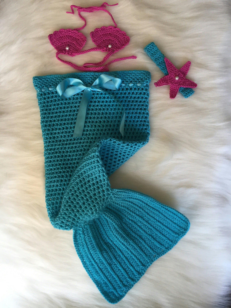 Handmade Mermaid Crochet Baby Costume