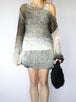 Handmade Mohair Sweater Cozy See Through Knit Top