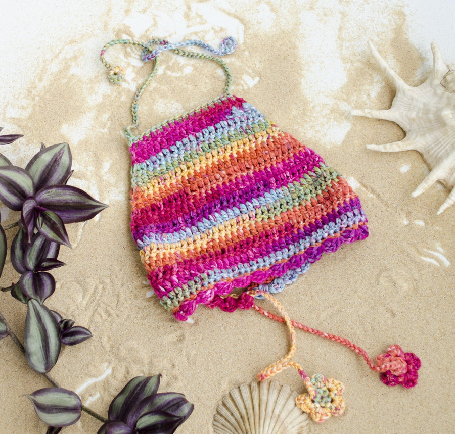 Handmade Boho Toddler Crochet Halter Tank Knit Top