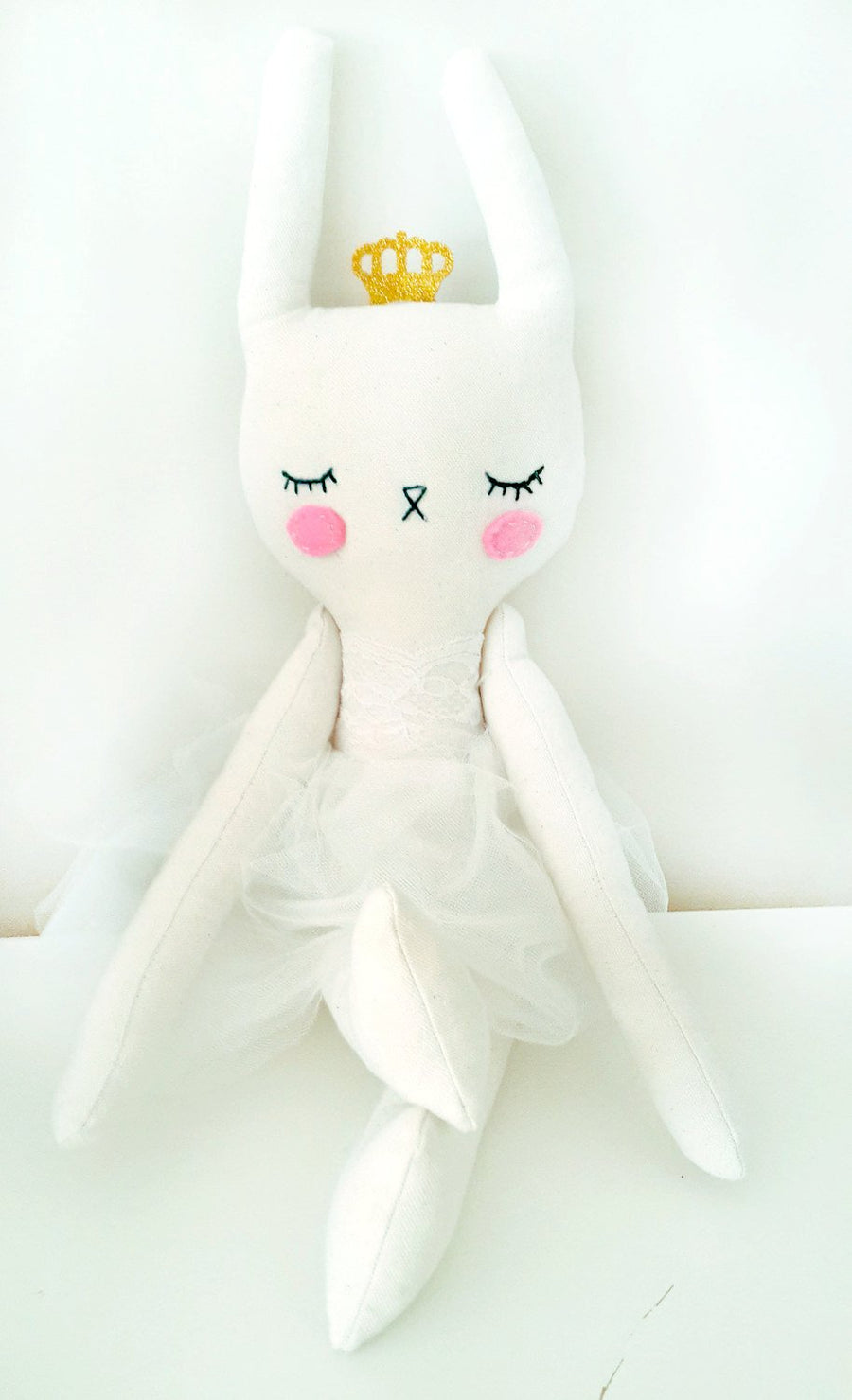 Handmade Plush Animal Doll nursery decor pillow, Bunny Princess