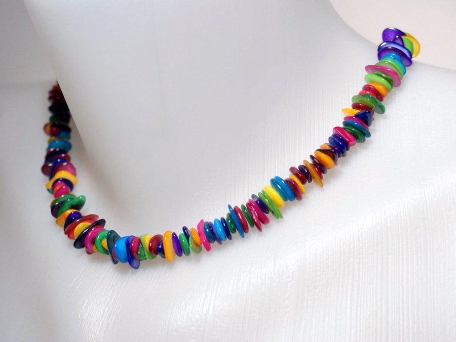 Handmade Colorful Mother of Pearl Necklace