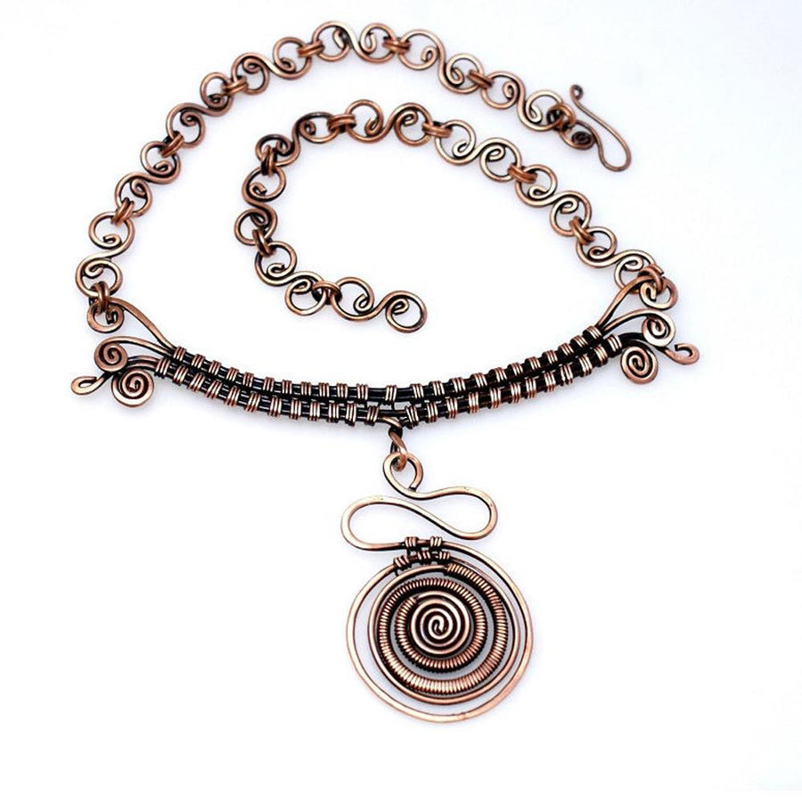 Handmade Wire Wrapped Copper Jewelry Set